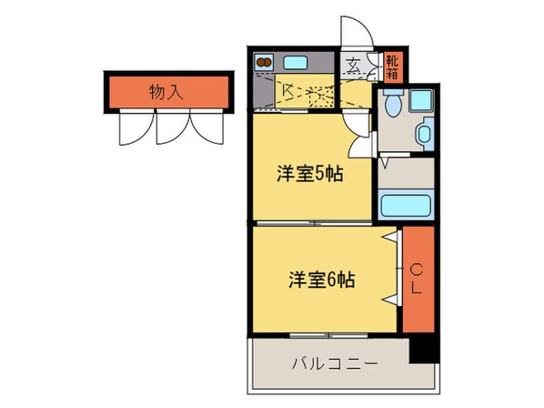 エステ－トモア大手門の物件間取画像